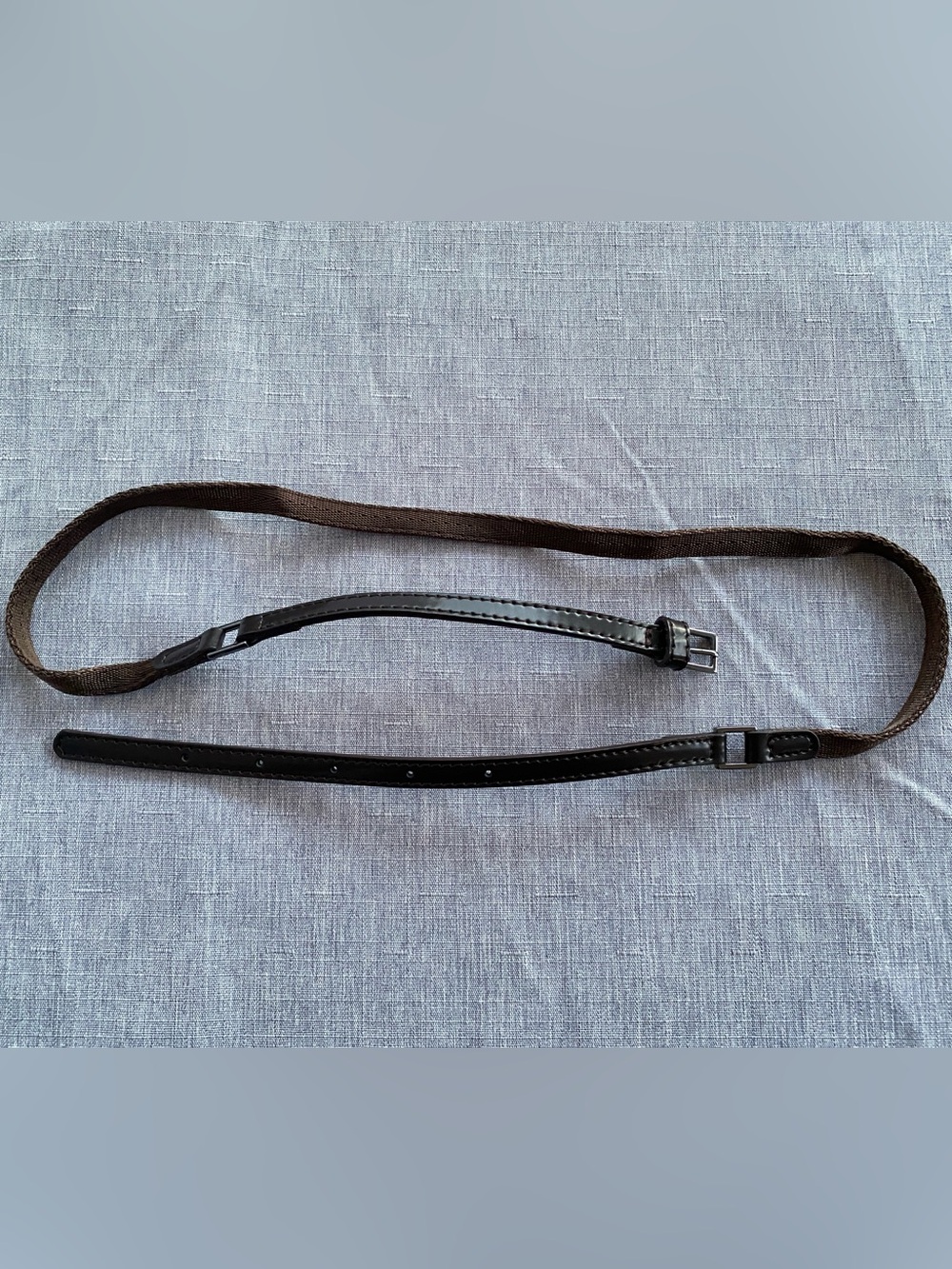 Max Mara | Cotton Leather Brown Slim Belt